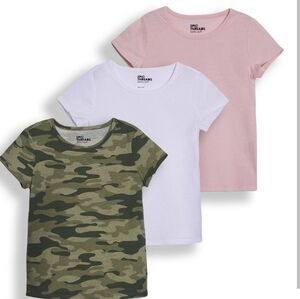 𝅺big Girls Short Sleeve Basic T-shirt Bundle, Pack of 3 L